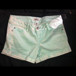 Light Blue Cuffed Shorts